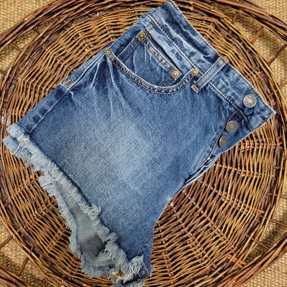 Free people Crvy vintage high-rise shorts